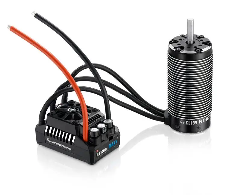 Бесщеточный 4 полюсный двигатель HobbyWing 56113SL 800KV с EzRun MAX5 V3 200A бесщеточный