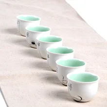 Керамическая чайная чашка, фарфоровый чайный сервиз Кунг-фу, ручная роспись, нарисованная маленькая чайная чаша для церемонии, украшение дома