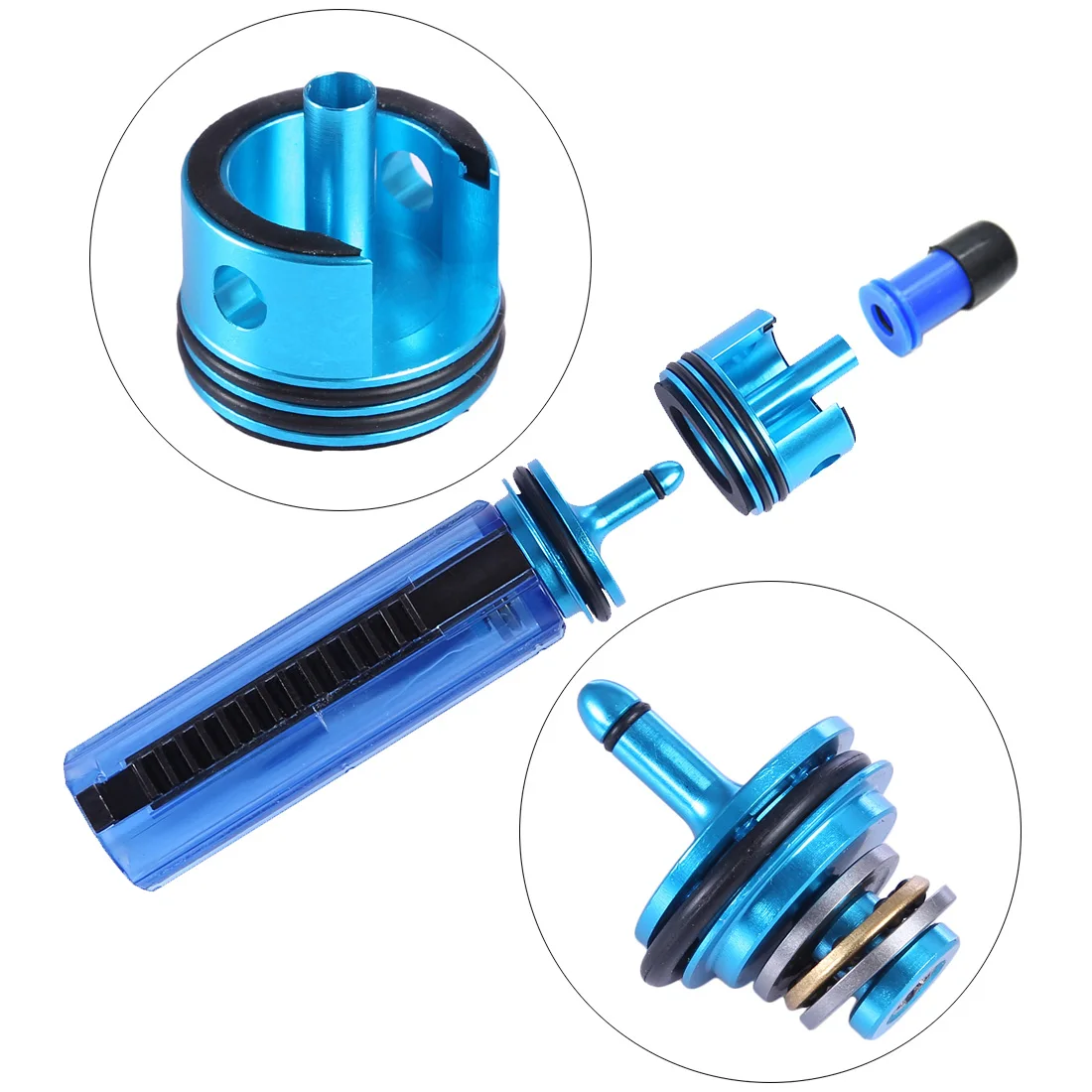 

MODIKER 2019 FB Spear Front Gearbox Piston Air Cylinder Head Nozzle Noise Reduction Kit for JinMing 8/9 M4A1Water Gel Blaster