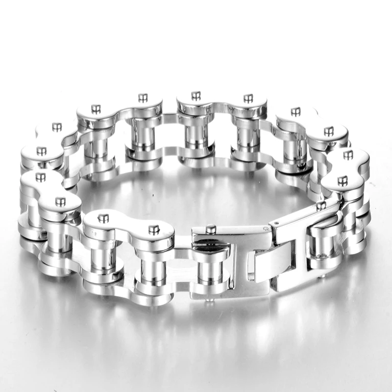 

Men Jewelry Motorcycle Chain Bracelet Punk Stainless Steel Link Chain Biker Bicycle Men Bracelets Bangles Jewelry