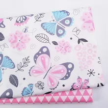 תינוק כותנה מיטת גיליון בד, טלאי בד, DIY תפירת Quilting שומן רבעים חומר עבור תינוק וילד(China)