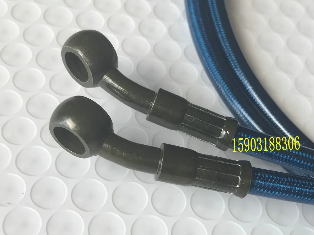 Universal-Braided-Stainless-Steel-Brake-Clutch-Oil-Hoses-Line-Pipe-Cable-With-Banjo-90cm