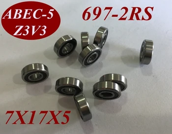 

5Pcs 697RS 697RZ 697 2RS 697 2RZ 697-2RS 7X17X5 MM 7*17*5 MM Miniature roller shaft motor deep groove Ball Bearing tools