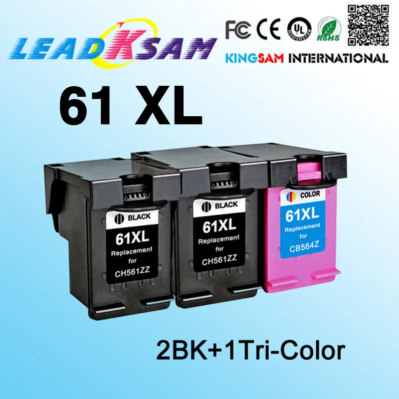 3x совместим с чернильным картриджем hp61 61XL для 61 1000 1050 1051 1055 1512 2050 2540 3000 3050 |
