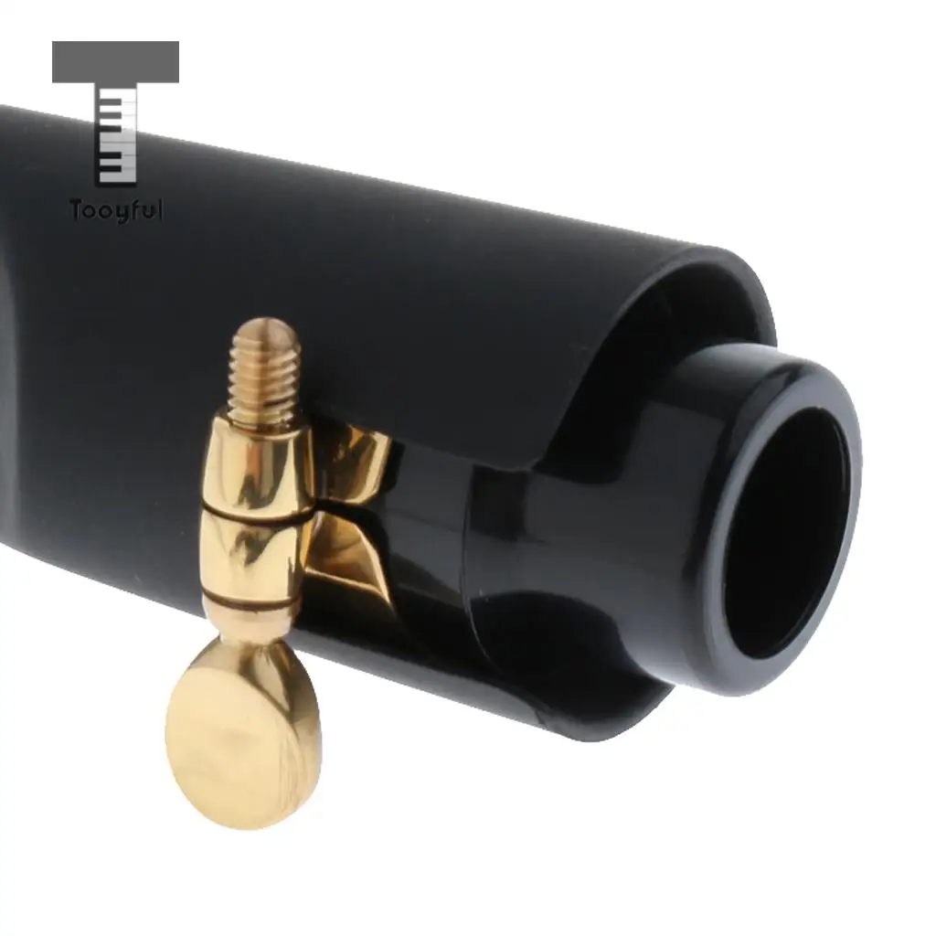 Tooyful 1 Set Black Metal Soprano Saxophone Mouthpiece with Ligature Cap for Sax Lovers