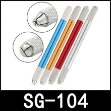 Ручная двойная головка Перманентный макияж для бровей ручка цинковый сплав вышитые брови Перманентный макияж машина ручка для микроблейдинга карандаш