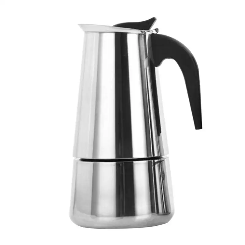 Большой живот Кофе разработчиков в итальянском стиле топ Moka эспрессо Cafeteira Кофеварка нержавеющая Кофе горшок 100/200/300/450 мл - Цвет: 100ml