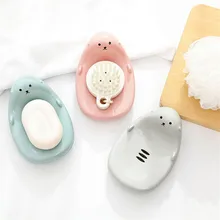 Мультфильм мыльница творческий Ванная комната дренаж для мыла блюдо аксессуары для ванной комнаты Душ для хранения тарелка лоток держатель чехол Прямая поставка 5S18