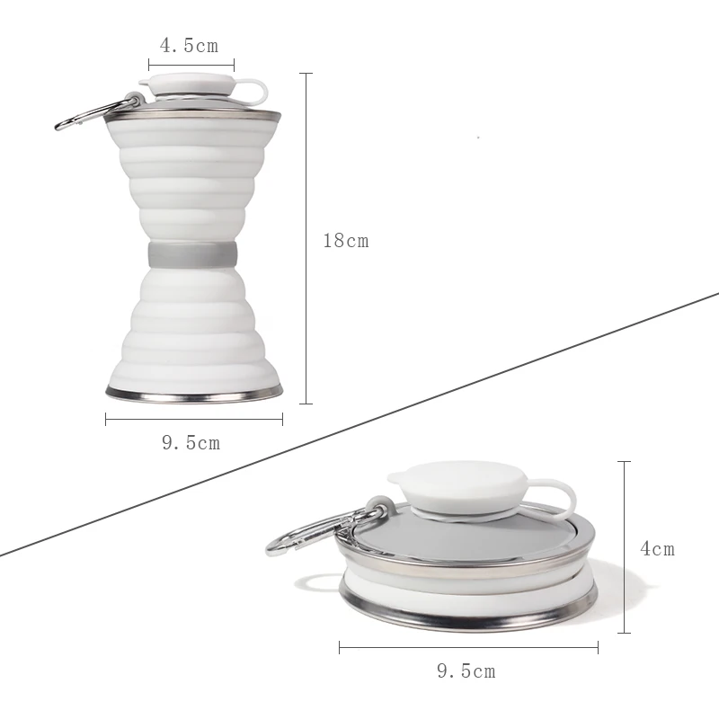 Дорожная чашка Силиконовая Складная чашка для бутылок телескопическая складная кофейная чашка телескопическая Питьевая уличная спортивная чашка для воды чайник