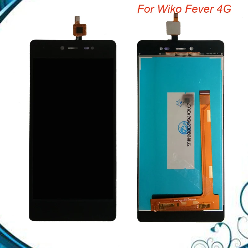 

For Wiko Fever 4G LCD Display+Touch Screen 100% New Screen Digitizer Assembly For Wiko Fever 4g Mobile Phone IN Stock