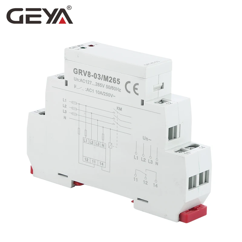 GRV8-06 Voltage Relay,3-Phase Voltage Monitoring Relay Phase Sequence Phase Failure Protection M265
