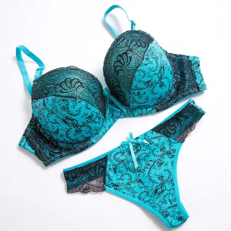 Women Bra Thin Cup Full Lace Breathable Push Up Big Size Lingerie,Blue,D,80 Women Bra Thin Cup Full Lace Breathable Push Up Big Size Lingerie,Blue,D,80