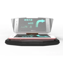 Universal Mobile GPS Navigation Bracket HUD Head Up Display For Smart Phone Car Mount Safe Adsorption Stand Phone Holder