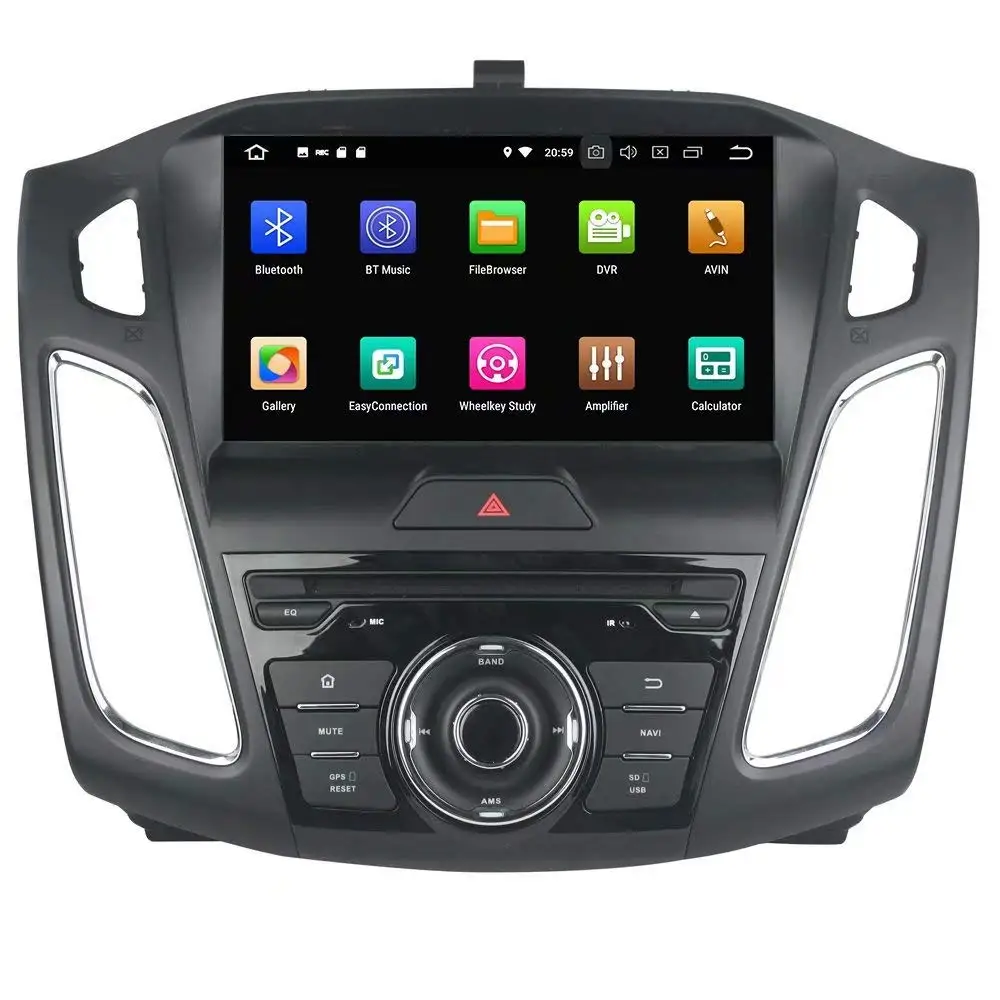 

9" Android 9.0 PX6 4G+64G Car GPS Multimedia Video Radio Player For Ford Focus 2012-2018 Navigation Stereo