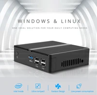 Мини настольный ПК Pentium N3510 Intel Celeron N2930 Процессор четырехъядерный Linux Windows 10 Linux 8 ГБ DDR3L ГБ 120 ГБ SSD HDMI VGA USB3.0 WiFi