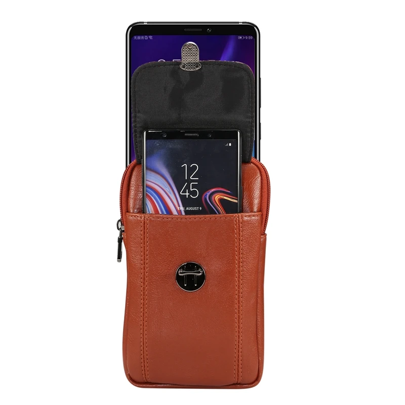 Мужской мягкий чехол-кошелек из искусственной кожи с зернистой текстурой, двухслойная поясная сумка на молнии, Мужская поясная сумка для iPhone XS MAX XR 6 7 8 дюймов 6,5 Дюймов