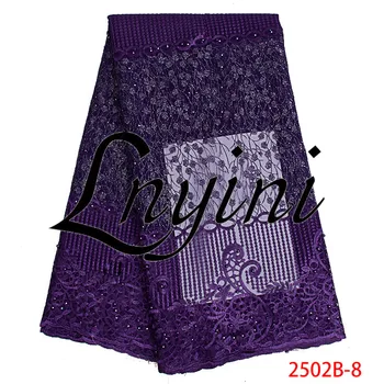 

5 yards/ Free shipping High Quality Nigerian Lace Fabric Latest Style African Lace Fabric Dress Beautifull Lace Trim L2502B-2