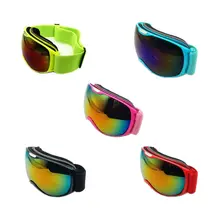 Очки двойные слоистые линзы сферический дизайн Губка накладка Анти-туман защита от ультрафиолета-скользящая головка ремень унисекс дети открытый аксессуар