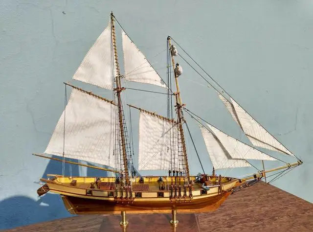 Любовь Модель толстый материал Ретро масштаб 1/96 классика антикварная деревянная парусная лодка модель наборы HARVEY 1847 деревянный корабль монтажный комплект