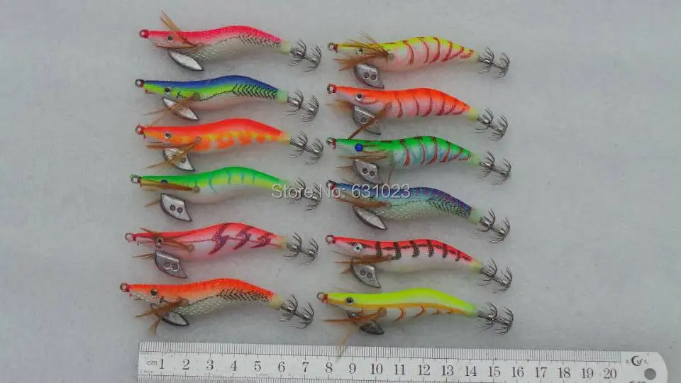 

MR OCTOPUS 15pcs 2.0# squid jigs,squid hook ,fishing lure, many colour mixed , 8cm .6g