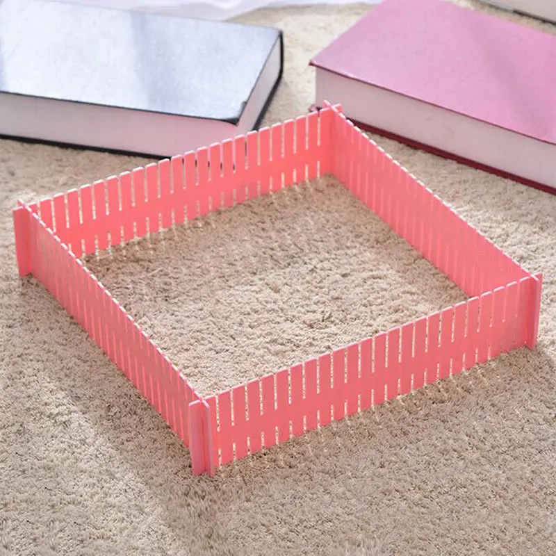 Home Garden 4pcs Diy Adjustable Drawer Divider Socks Clothes Storage Box Organizer Wardrobe Household Supplies Cleaning