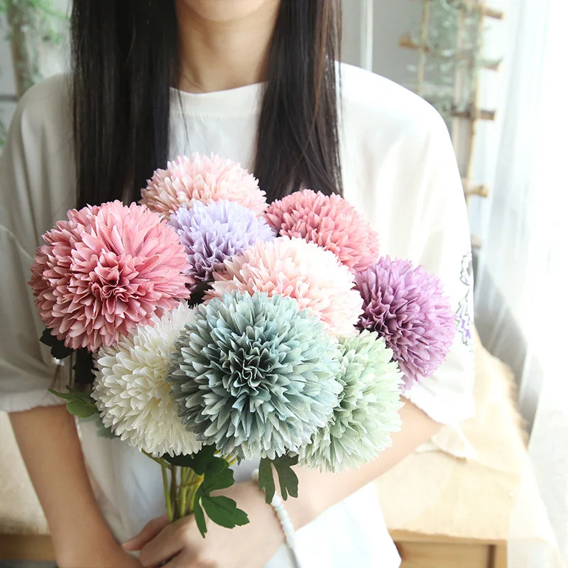 1 PC Dandelion Artificial Flower Ball For Home Decoration Wedding Holding Flower