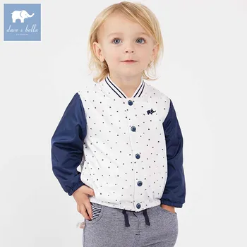 

DBZ7598 dave bella spring infant baby boys fashion coat kids toddler star print coats children hight quality clothes
