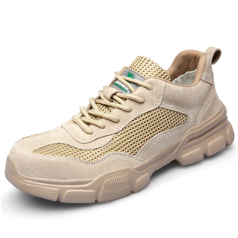 

men casual large size steel toe caps working safety shoes construction site worker shoe tooling security boots protect footwear