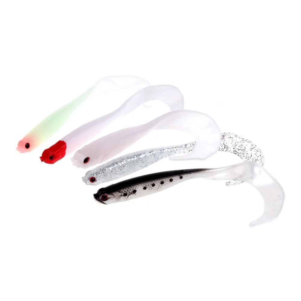 

12.5cm 5.5g Soft Fishing Lure Artificial Bait Swim Jig Head Tackle Saltwater New