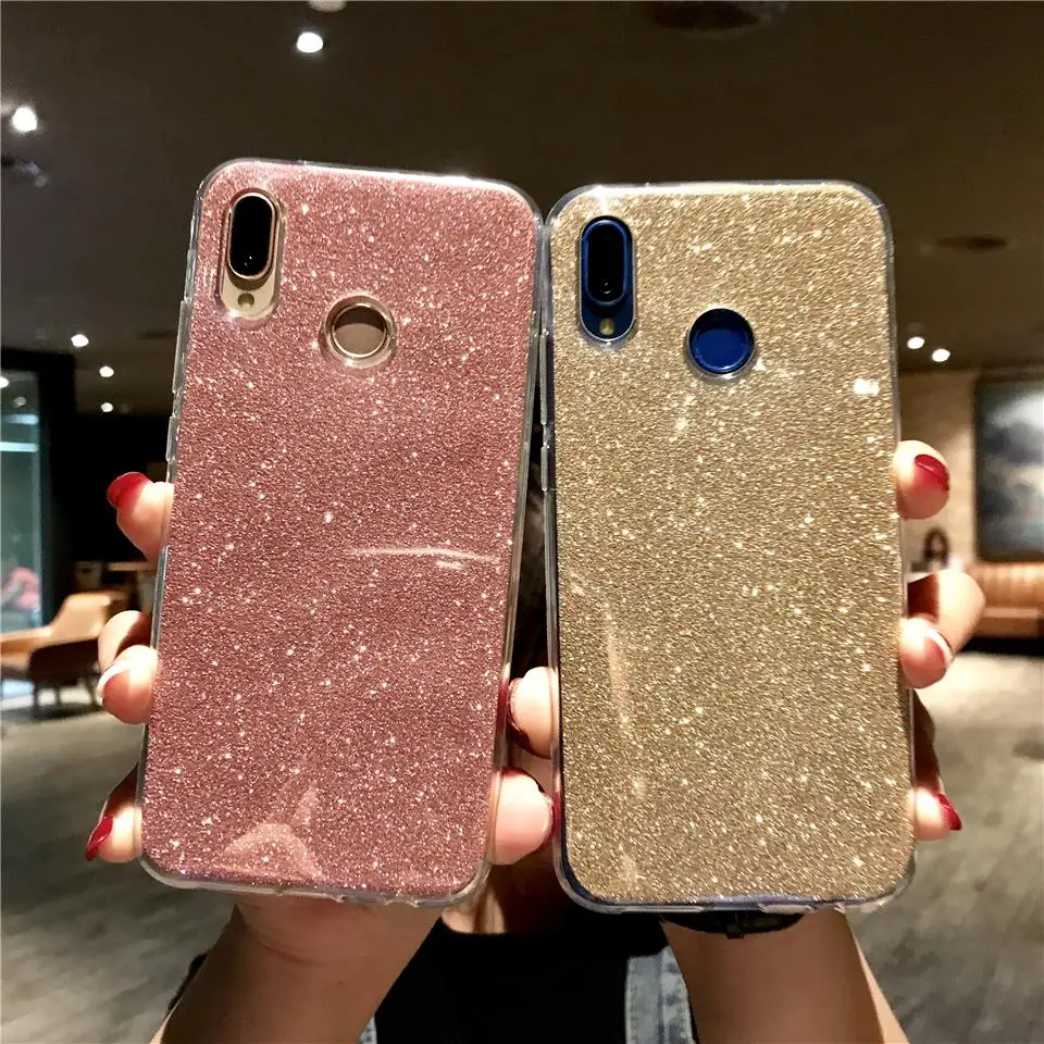 Блеск мягкий Bling чехол Honor 8X10 9 8 7X 6X 6A 7A Y6 Prime 2018 на для huawei P20 P30 Pro P10 Коврики 20 Lite Nova 3 4