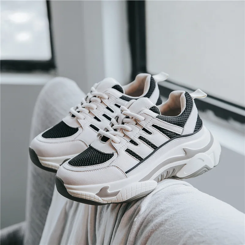 

Female Breathable Mesh Casual Shoes Women's Fashion Sports Shoes with High-heeled Casual Shoes Vulcanized Shoes Platform N1-35