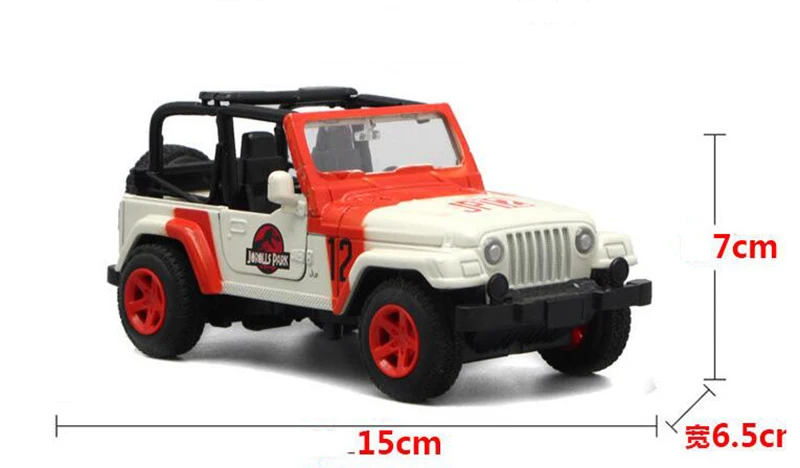 15,5 см 1/32 масштаб сплав металл литье под давлением Jeep Wrangler Парк Юрского периода внедорожник авто Модель автомобиля игрушки для детей подарки коллекция