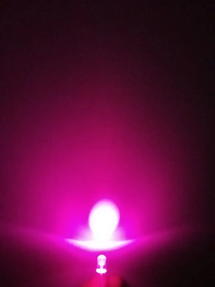 100 шт., 5 мм, светодиодный Диод, мигающий, белый, красный, синий, зеленый, желтый, розовый, RGB, мигающий, 2 контакта, прозрачный светильник, излучающий диоды, лампада, Диод - Цвет: Pink Flash