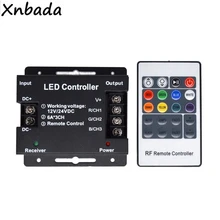 Цветная(RGB) Светодиодная лента контроллер с 20 Ключи Беспроводной RF пульт дистанционного управления для 5050/3528 гибкие светодиодные полосы света DC12V/24 V