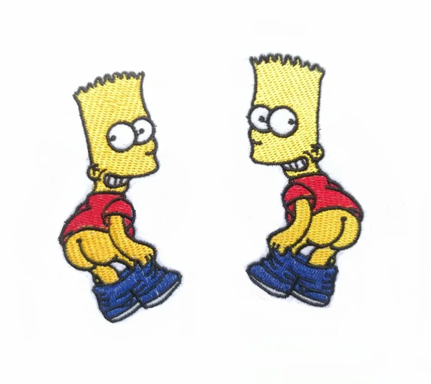 

Simpsons iron on patches Full Embroidery Cartoon Cloth Patch Diy To Repair Down Holes badge