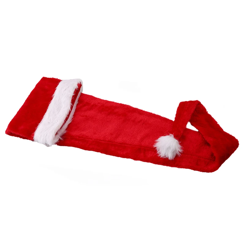 Длинная Вельветовая шапка Санта-Клауса для рождественской вечеринки; красная и белая шапка; костюм на Рождество для взрослых и детей; Длинные Стильные рождественские шапки; рождественские товары