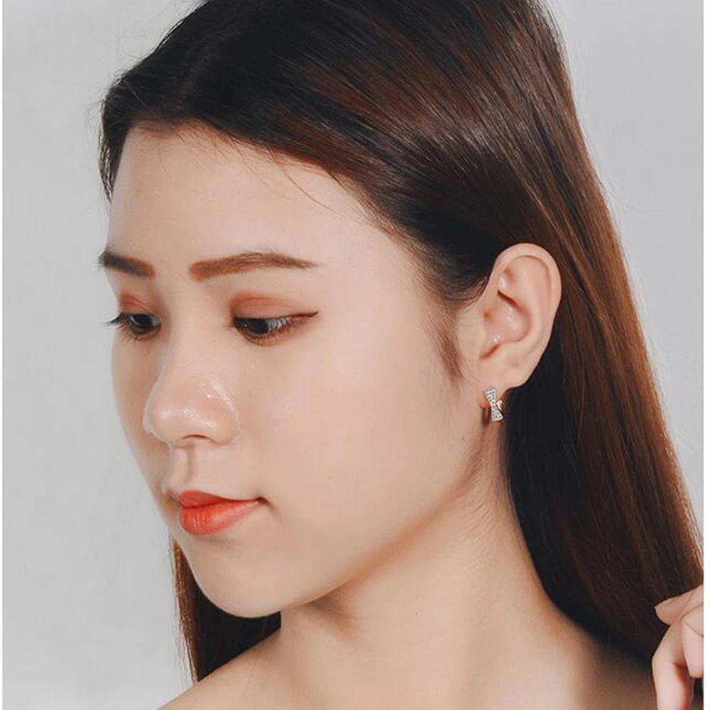 small hoop earrings with cubic zirconia (7)