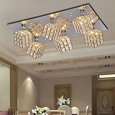 

Modern Ceiling Light Stainless Steel Ceiling Lamps Creative 6 Lights In Crystal Ceiling Lamp Sitting Room Led Home Lighting