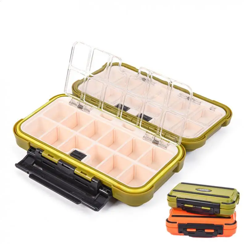 Waterproof Fishing Lure Bait Hook Storage Box Case 24 Compartments