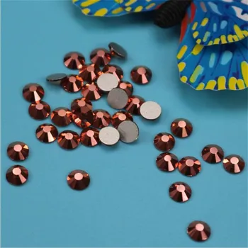 

Newest SS3-SS34 Rose Golden Non Hotfix Glass Crystal Flatback Rhinestones Nail Rhinestones For Nails 3D Nail Art Decoration Gems