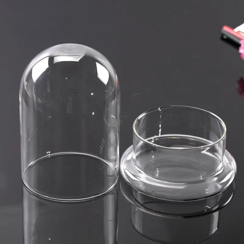 

12*15cm Glass Base Glass Dome Vase Home Decoration Diameter=12cm Height=15cm Glass Cover Vase Friend Gift Wedding Decoration