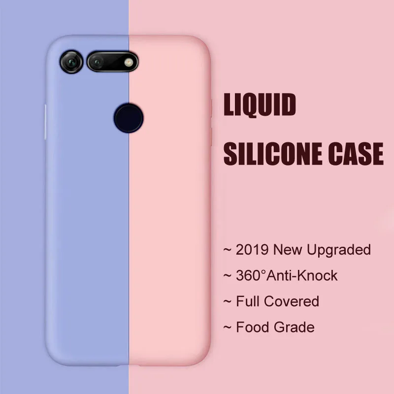 

Huawei Honor View 20 Liquid Silicone Anti-knock Phone Case Soft Cover For Huawei Honor View20 Case Business Cover