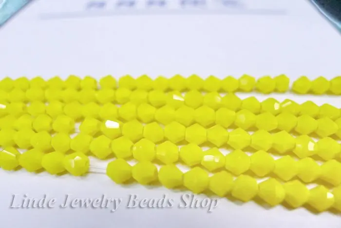 Высокое качество 4 мм Кристалл 5301 Bicone beads-желтый матовый цвет 1200 шт