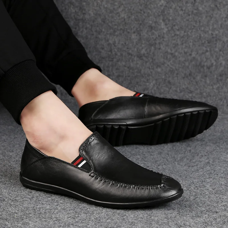 

big size 37-46 Summer Men Shoes Genuine Leather Loafers Soft Moccasins Flats Casual Shoes Slip On Driving Shoes Loafers Male