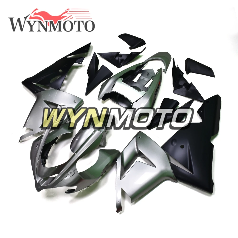 Silver Black Complete Fairings For Kawasaki ZX-10R ZX10R 2004-2005 04 05 Year Injection ABS Plastics Motorbike Body Kits Cowling |