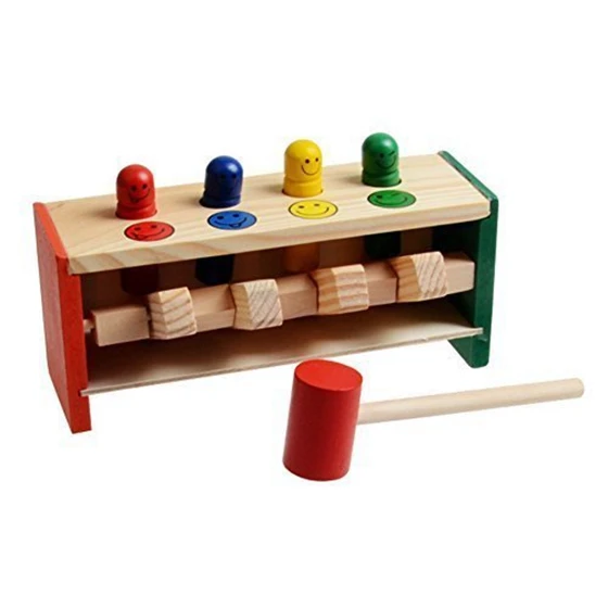 Детская развивающая игрушка для малышей, деревянная игра, молоток