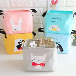Складной мультфильм корзина для хранения хлопок льняная игрушка ведро Box контейнер дома Одежда для уборки Организатор Box