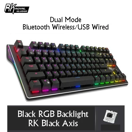 Royal Kludge RK G87 двойной режим Bluetooth беспроводной/USB Проводная RGB подсветка перезаряжаемая Механическая игровая клавиатура RK/Cherry Axis - Цвет: Золотой