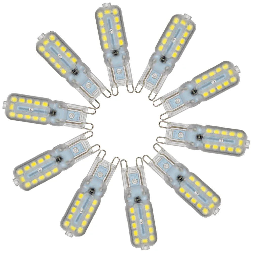 1 Набор 5/10 шт. G9 2,5 W 3,5 W светодиодный капсулы светодиодный лампы заменить галогенные светильник лампа 2835 SMD 220 V/110 V Декор Светодиодный точечный светильник Прозрачный