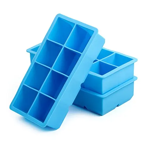 2pcs Large Ice Cube Trays Ice Cube Maker for Whiskey Durable Silicone